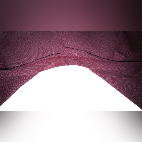 💫Lululemon Slim Jet Crop Pants Heathered Herringbone Berry Rumble Bordeaux Drama - Picture 5 of 7